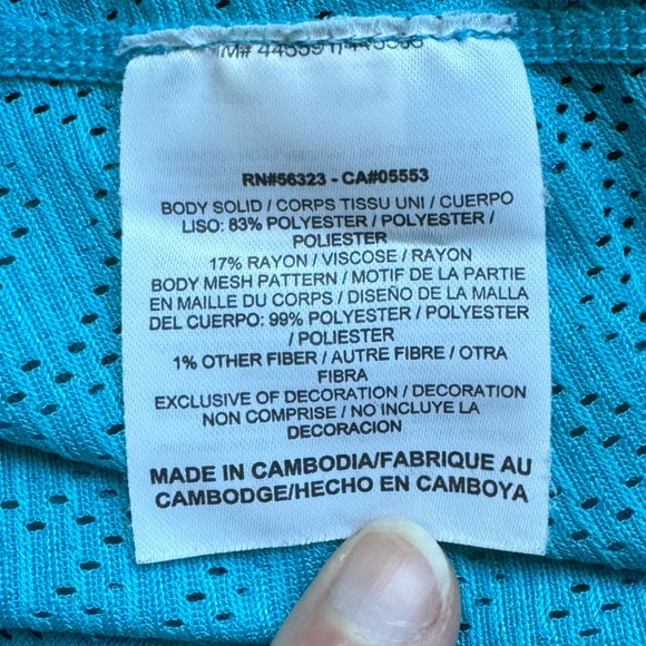 Nike dri-fit size large blue mesh racerback tank top - Picture 5 of 8